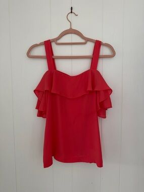 J. Crew Ruffle Cold-Shoulder Top